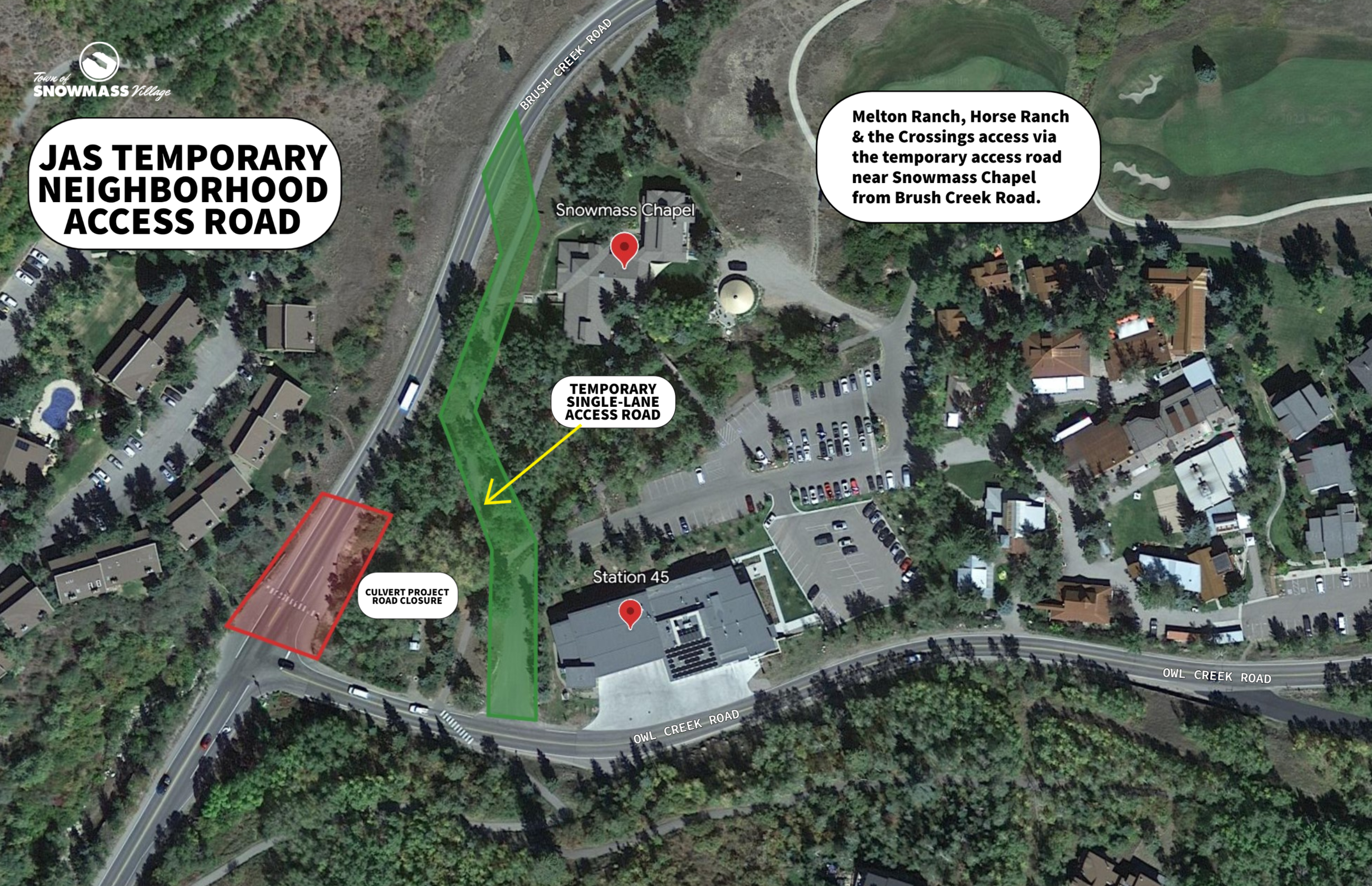 JAS Temporary Access Road Map