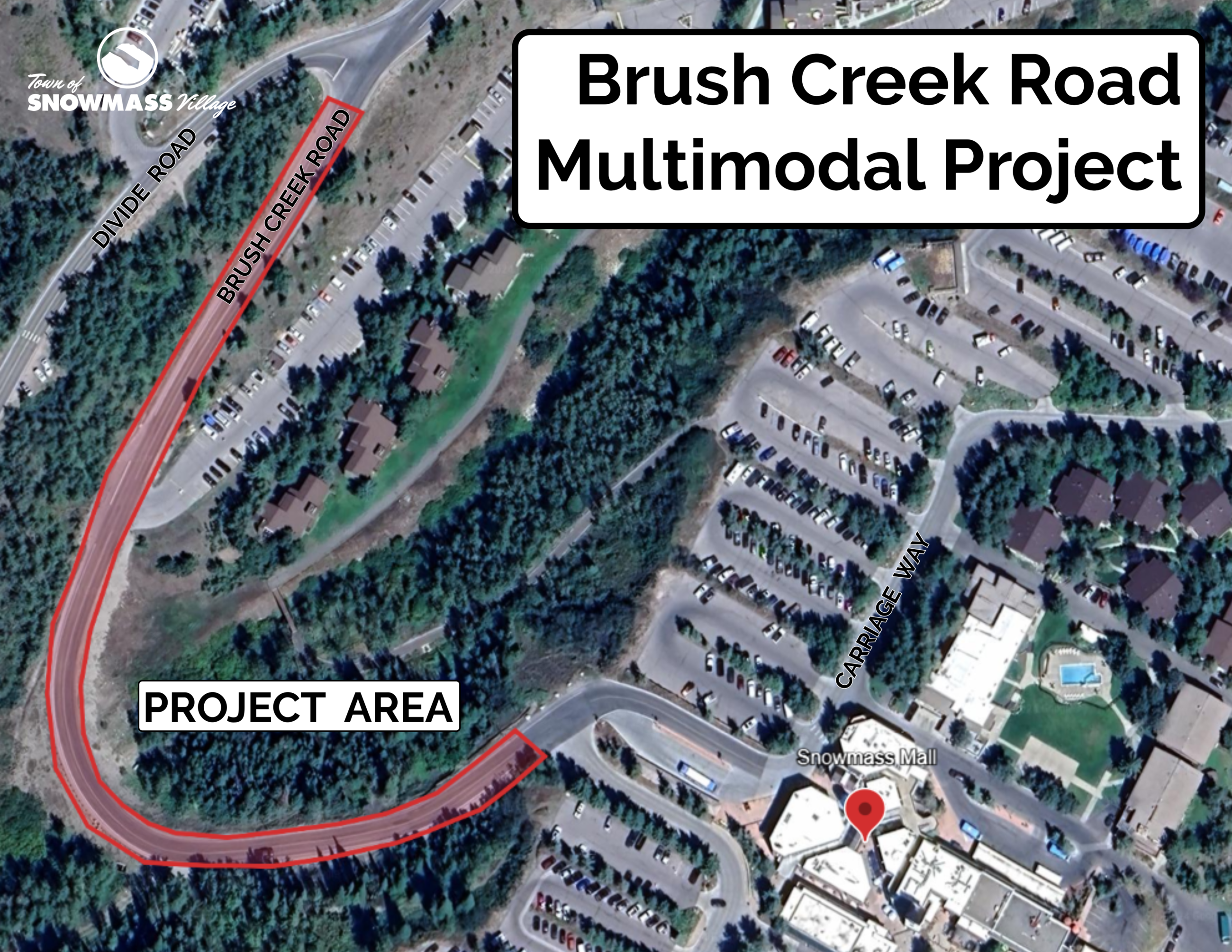 Brush Creek Road Multimodal Project Map